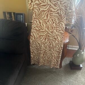 Nine West Cream and Brown Midi Dress